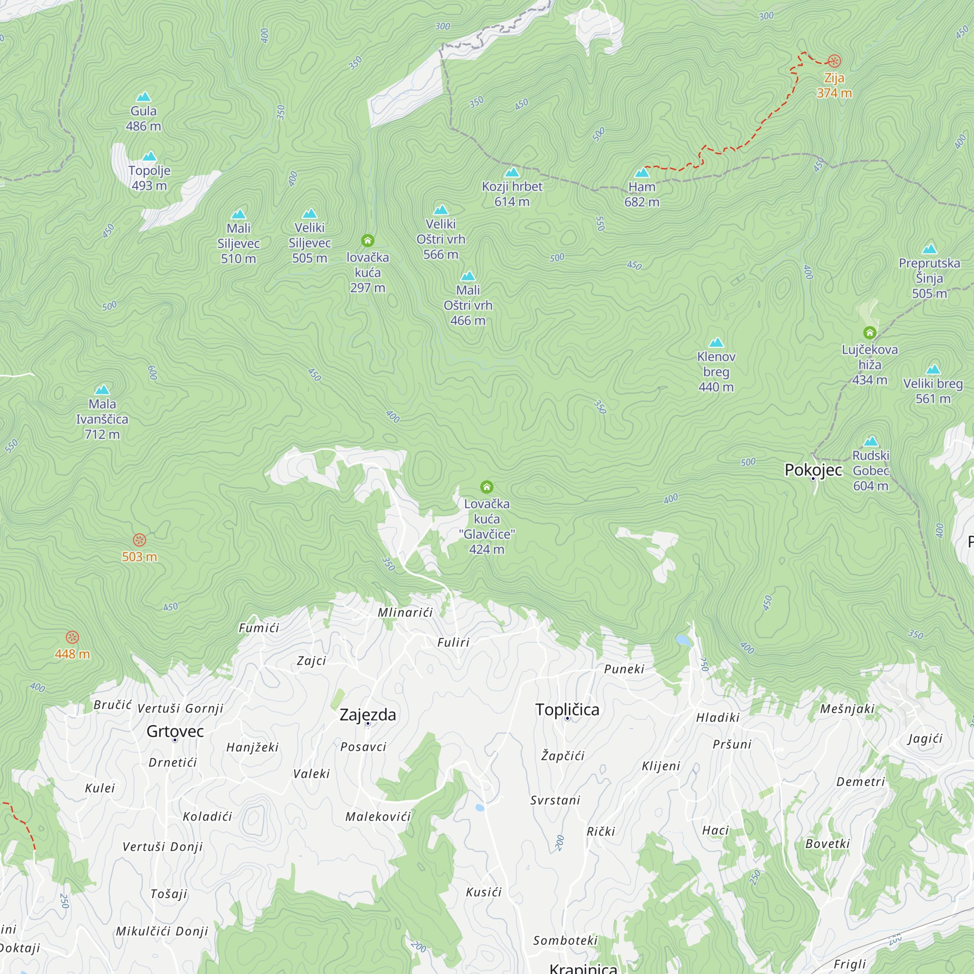 Lovačka kuća "Glavčice" map