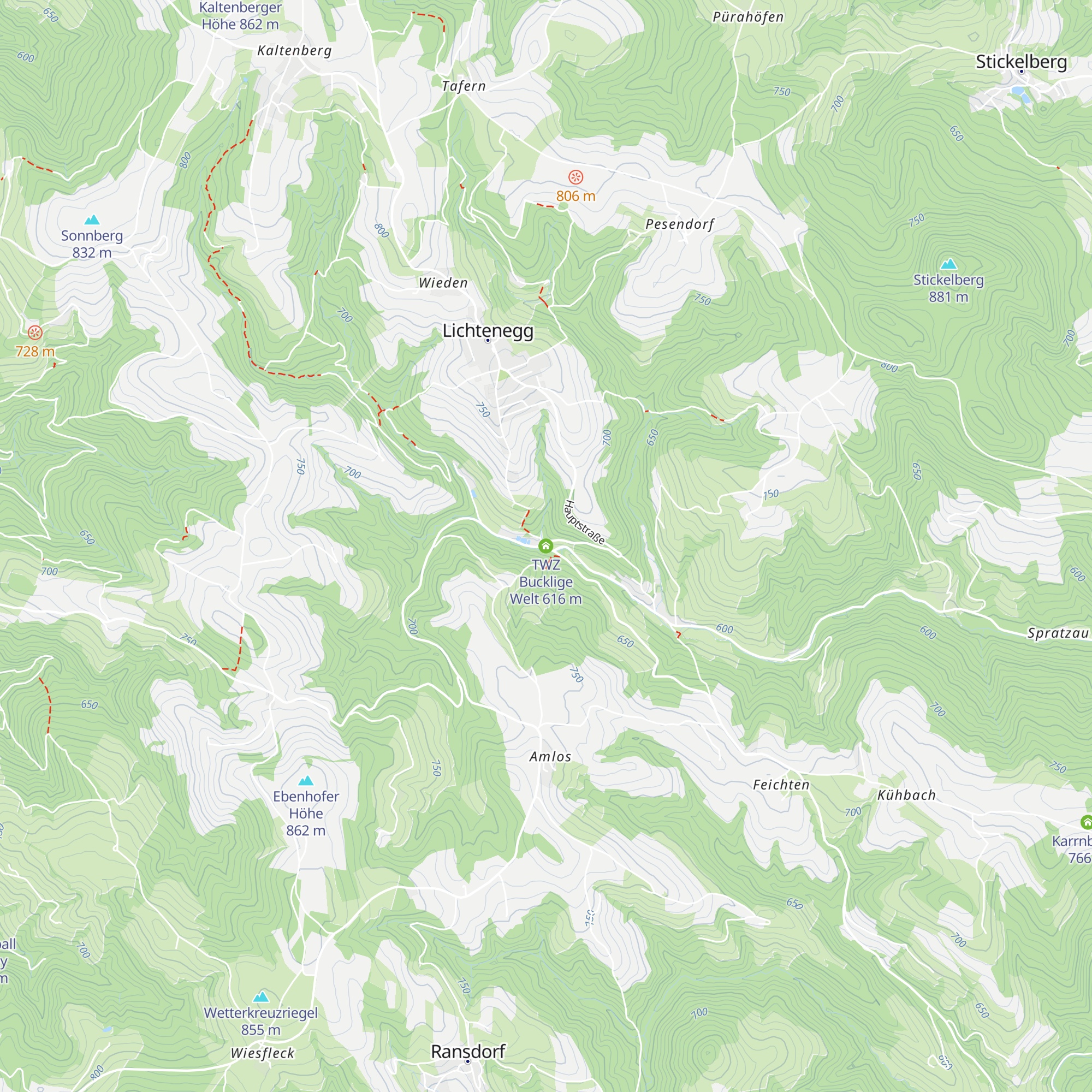 TWZ Bucklige Welt map