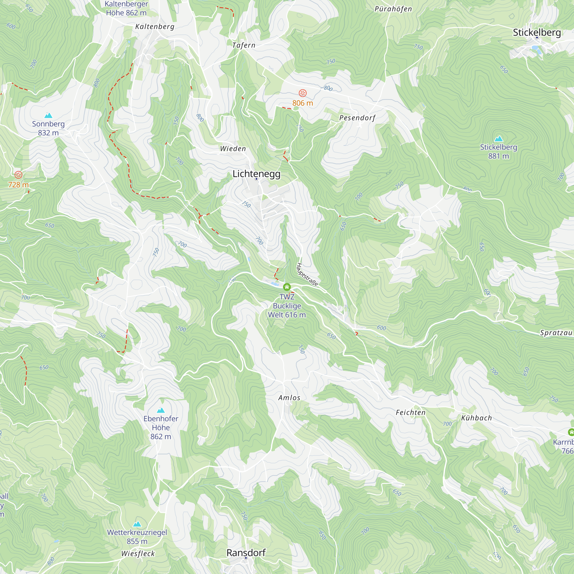 TWZ Bucklige Welt map