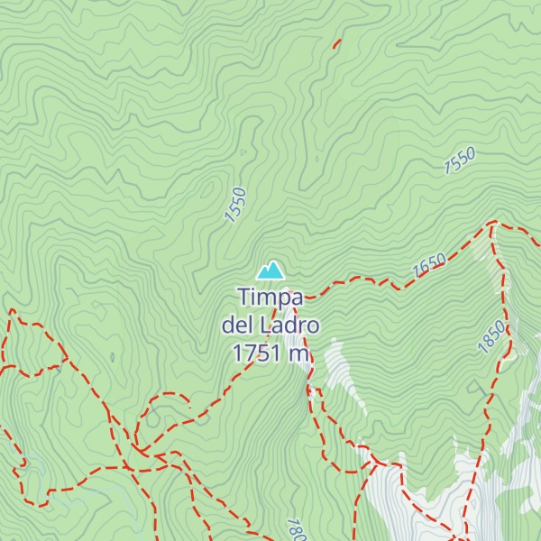 Map of Timpa del Ladro