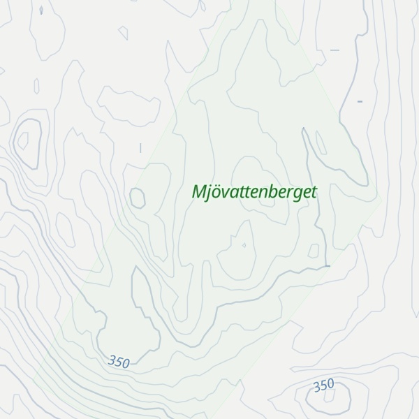 Map of Mjövattenberget