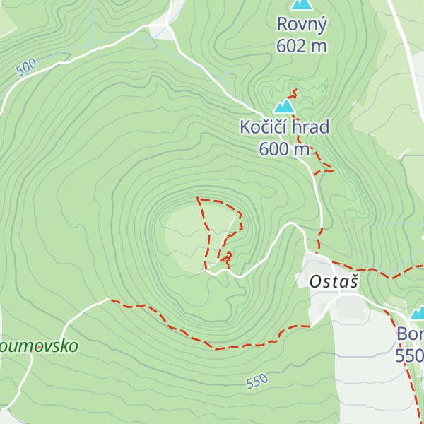 Map of Ostaš
