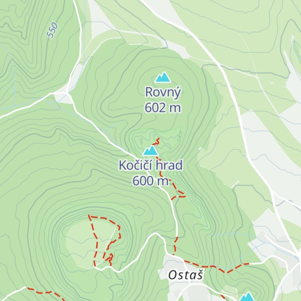 Map of Kočičí hrad