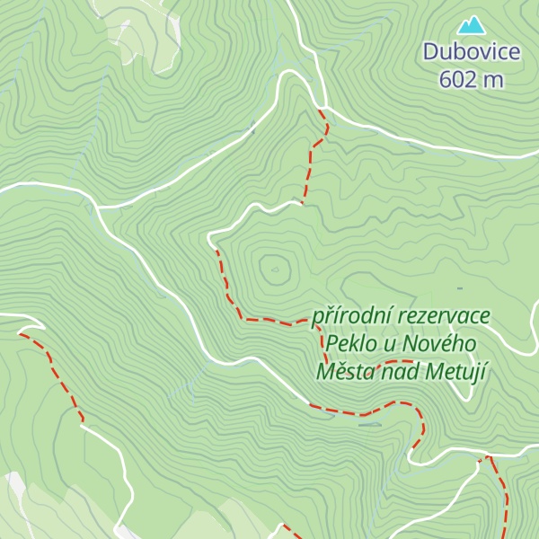 Map of Kozí hřbet