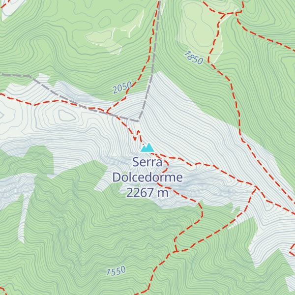 Map of Serra Dolcedorme