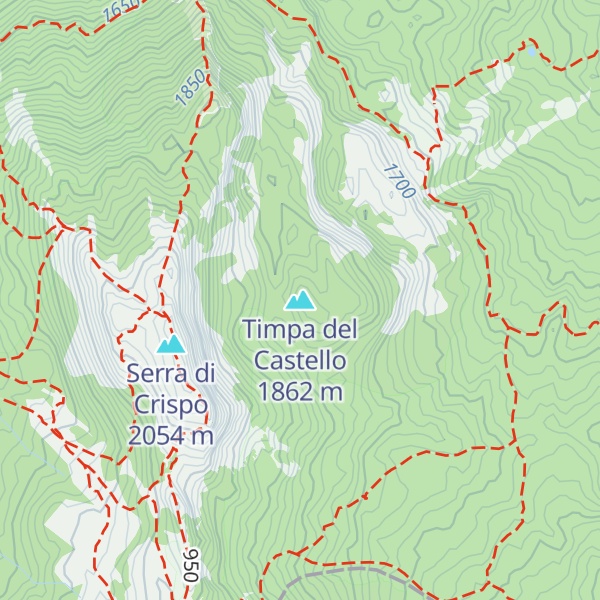 Map of Timpa del Castello