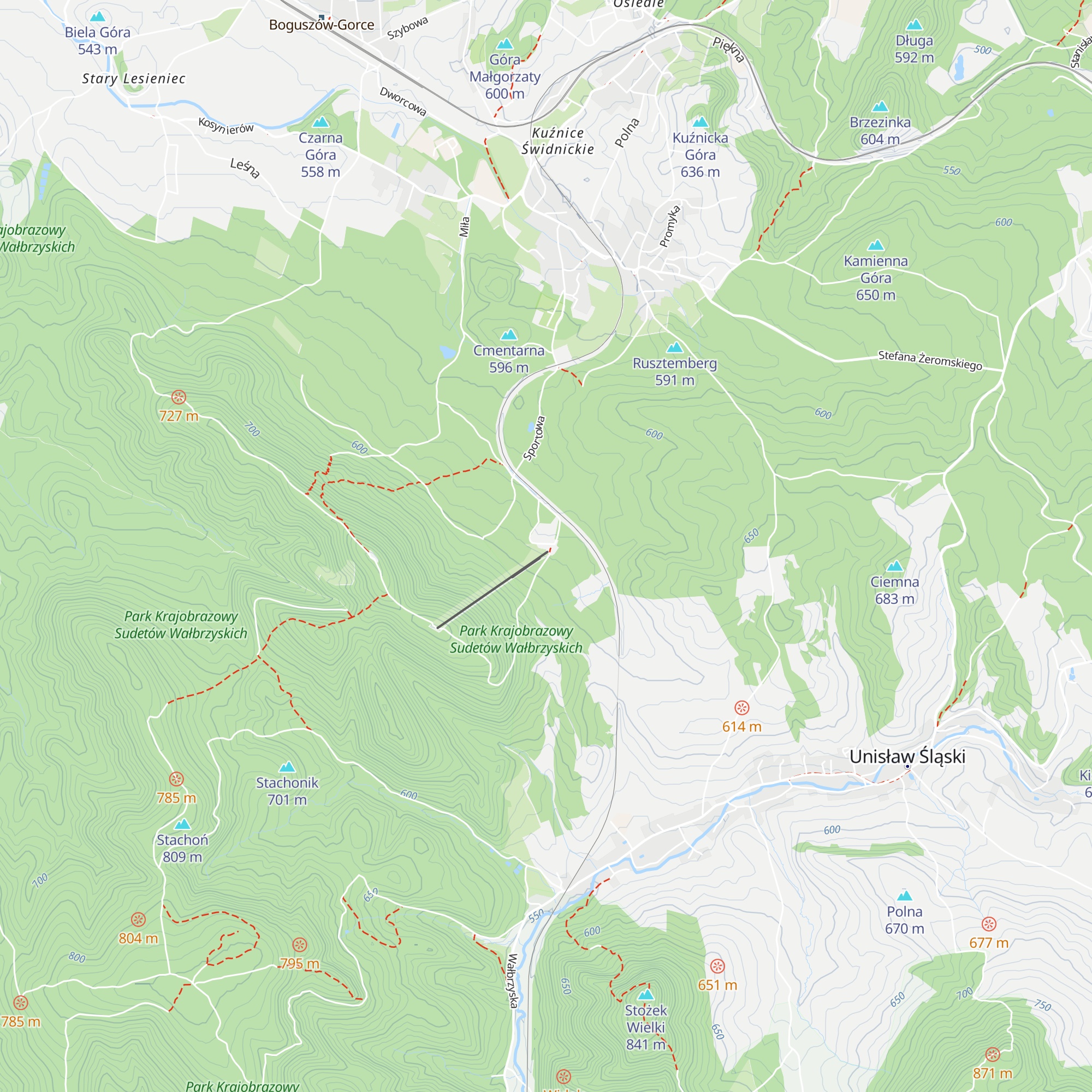 Chata Dzika map