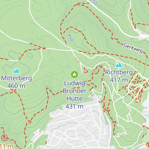 Map of Ludwig Brunner Hütte