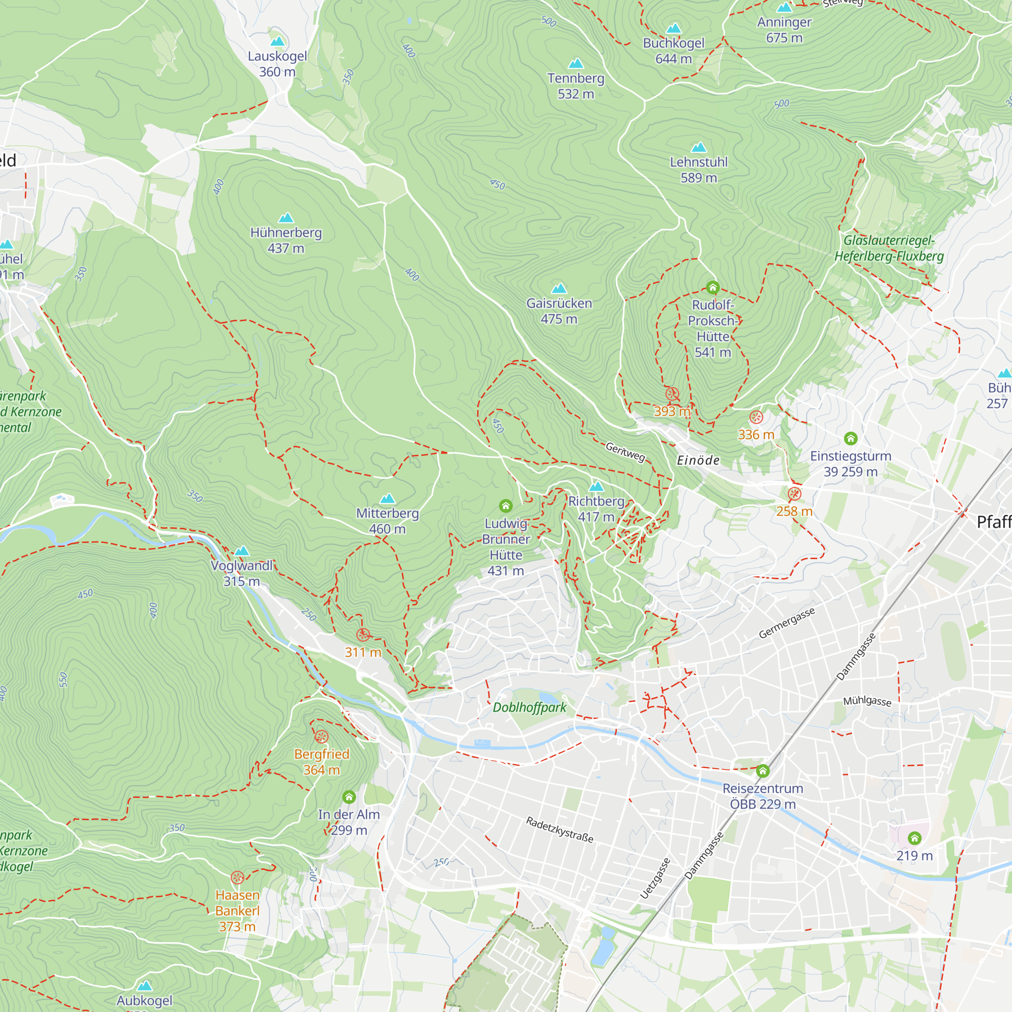 Ludwig Brunner Hütte map