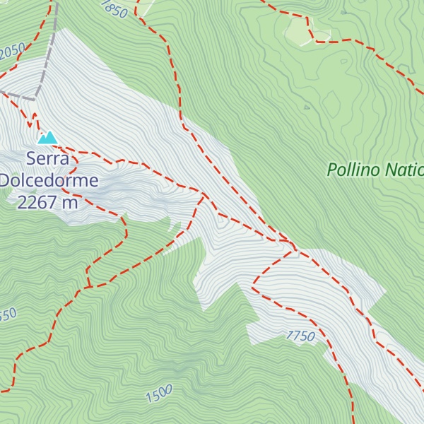 Map of Timpa del Pino di Michele