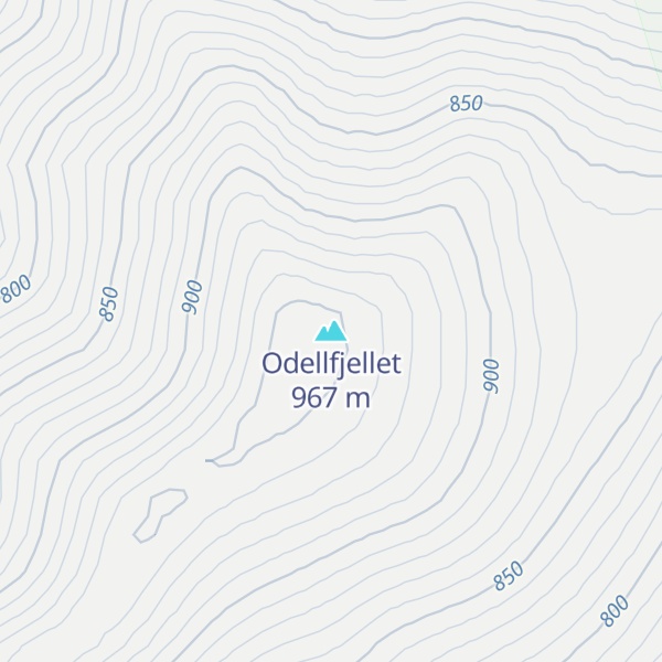 Map of Odellfjellet