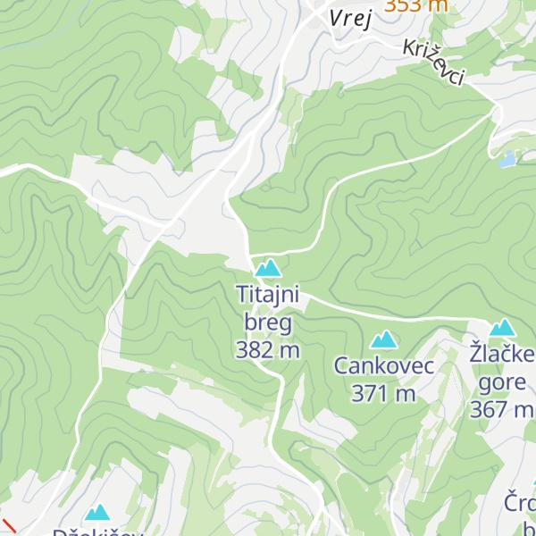Map of Titajni breg