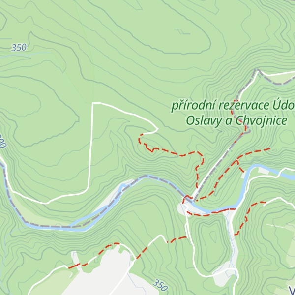 Map of Kraví hora
