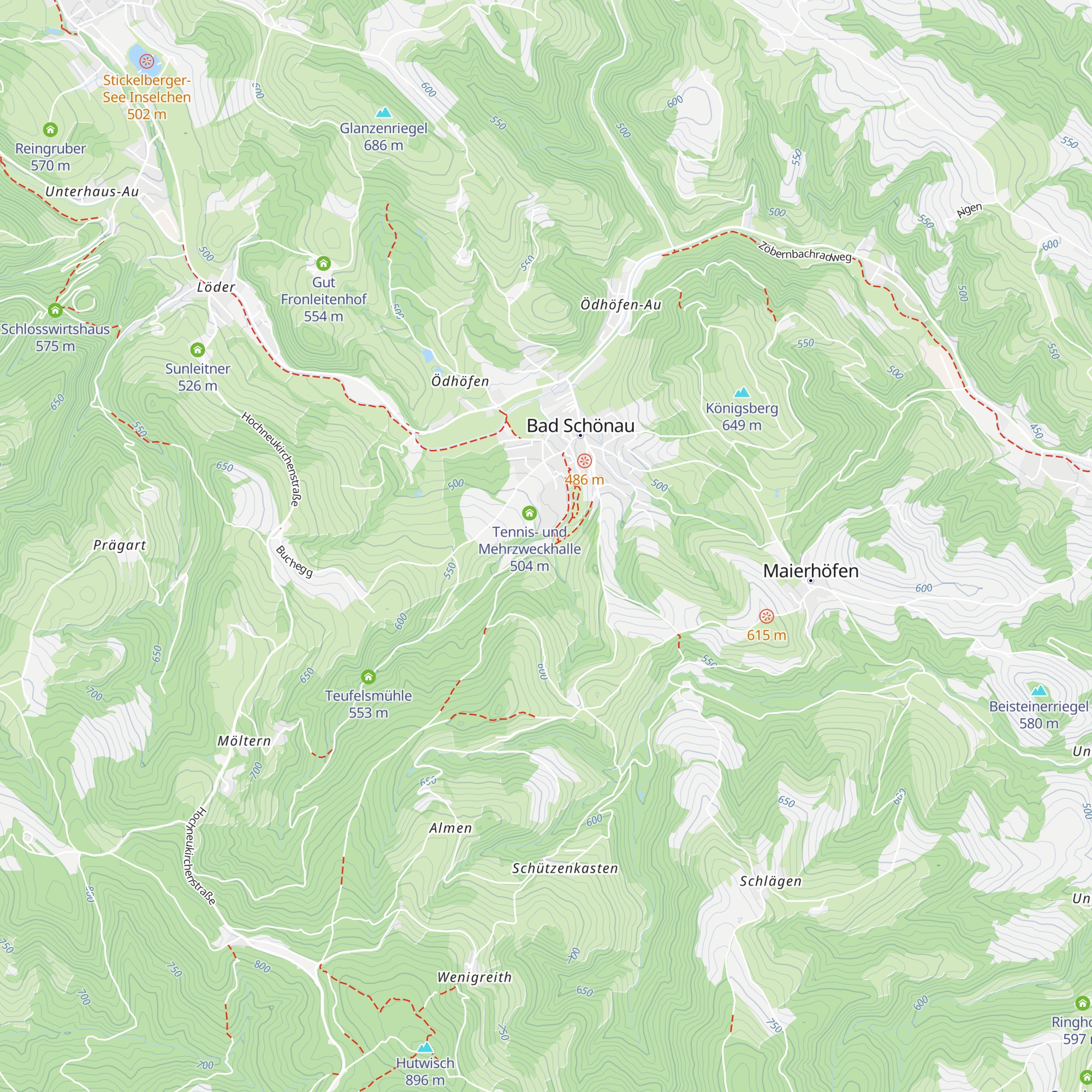 Tennis-Klubhaus Sportunion Bad Schönau map