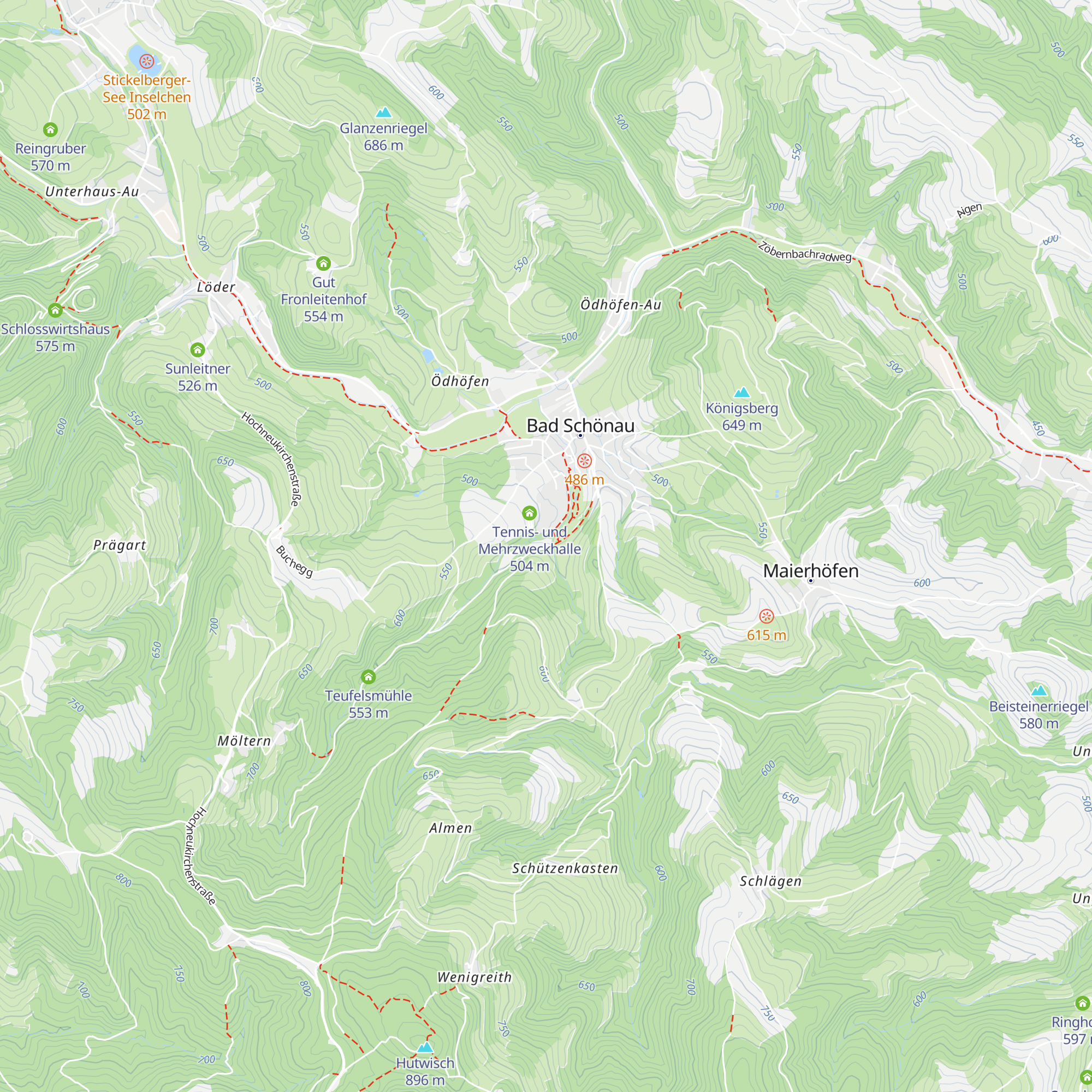 Tennis-Klubhaus Sportunion Bad Schönau map