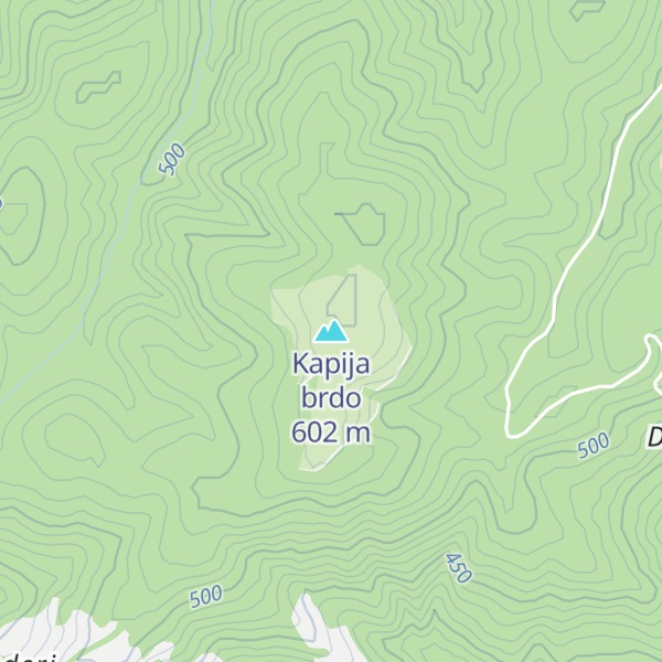 Map of Kapija brdo