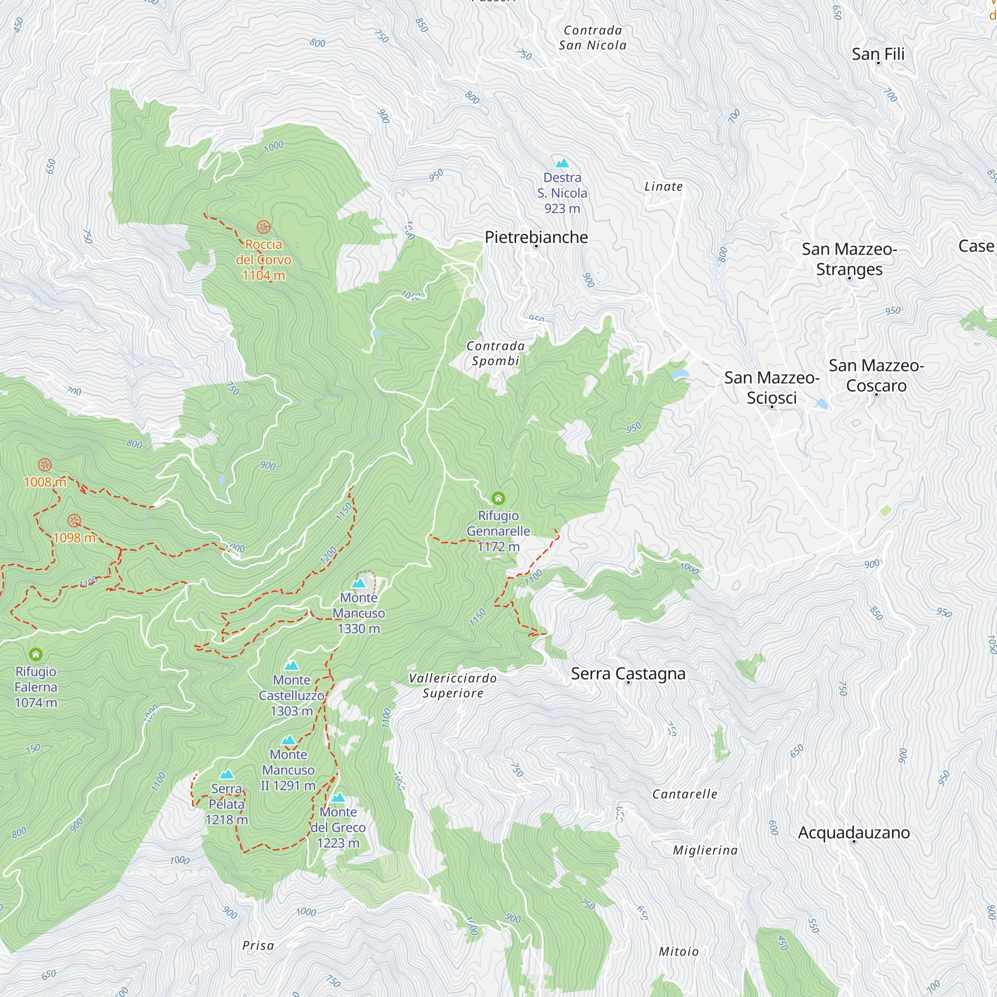Rifugio Gennarelle map