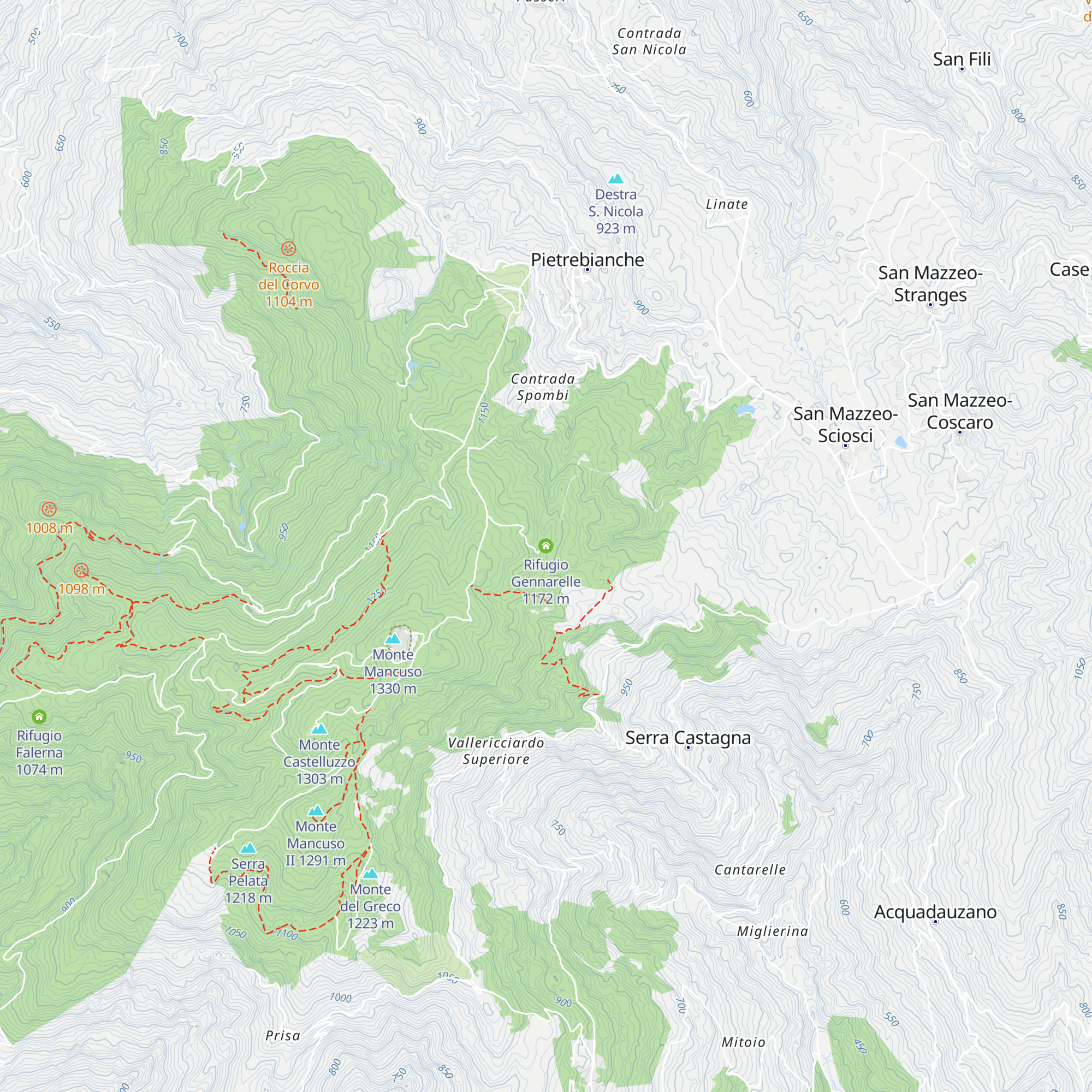 Rifugio Gennarelle map