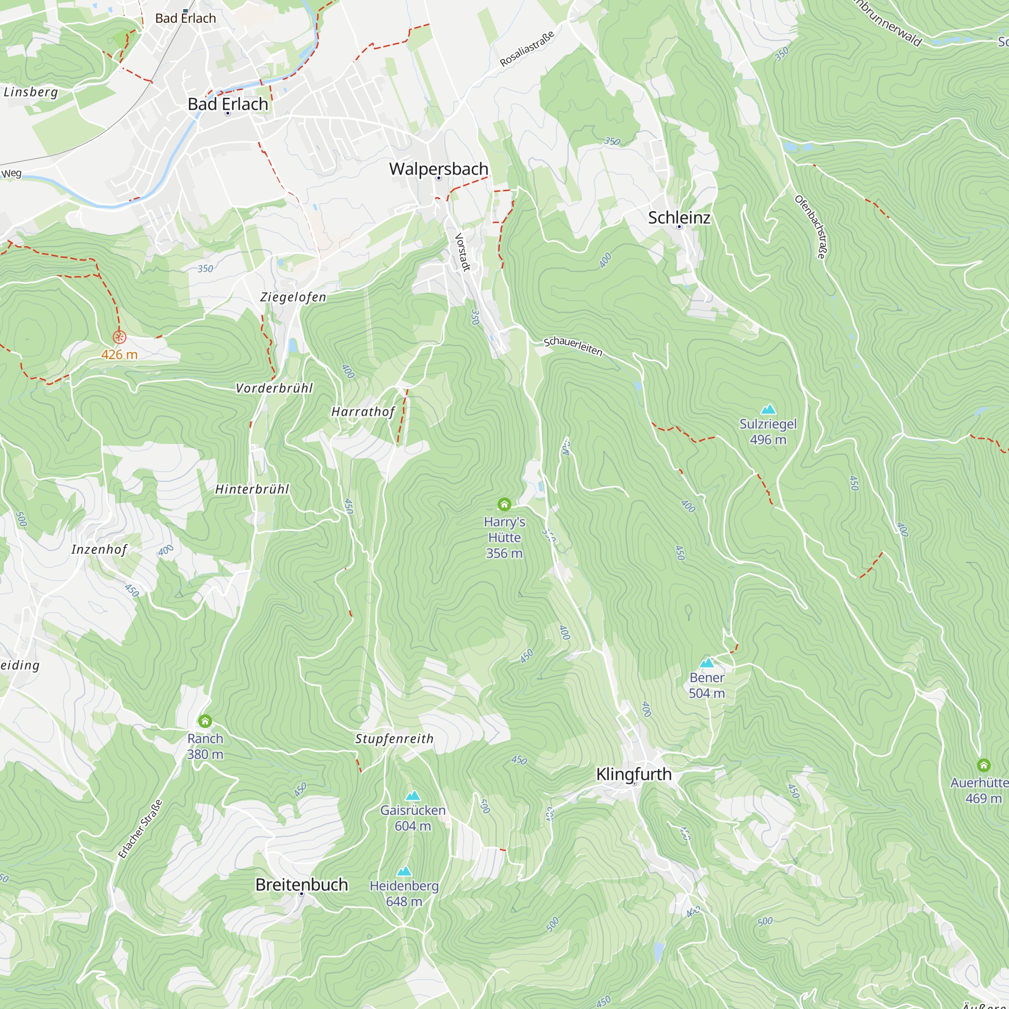 Harry's Hütte map