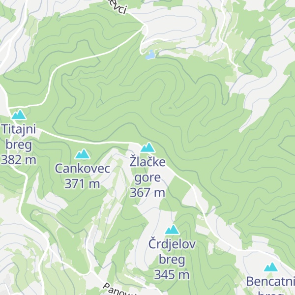 Map of Žlačke gore