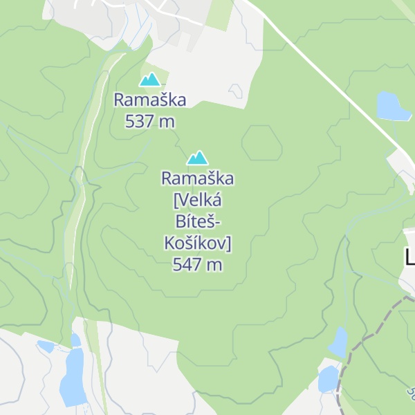Map of (Lištiny) [Velká Bíteš-Ludvíkov]