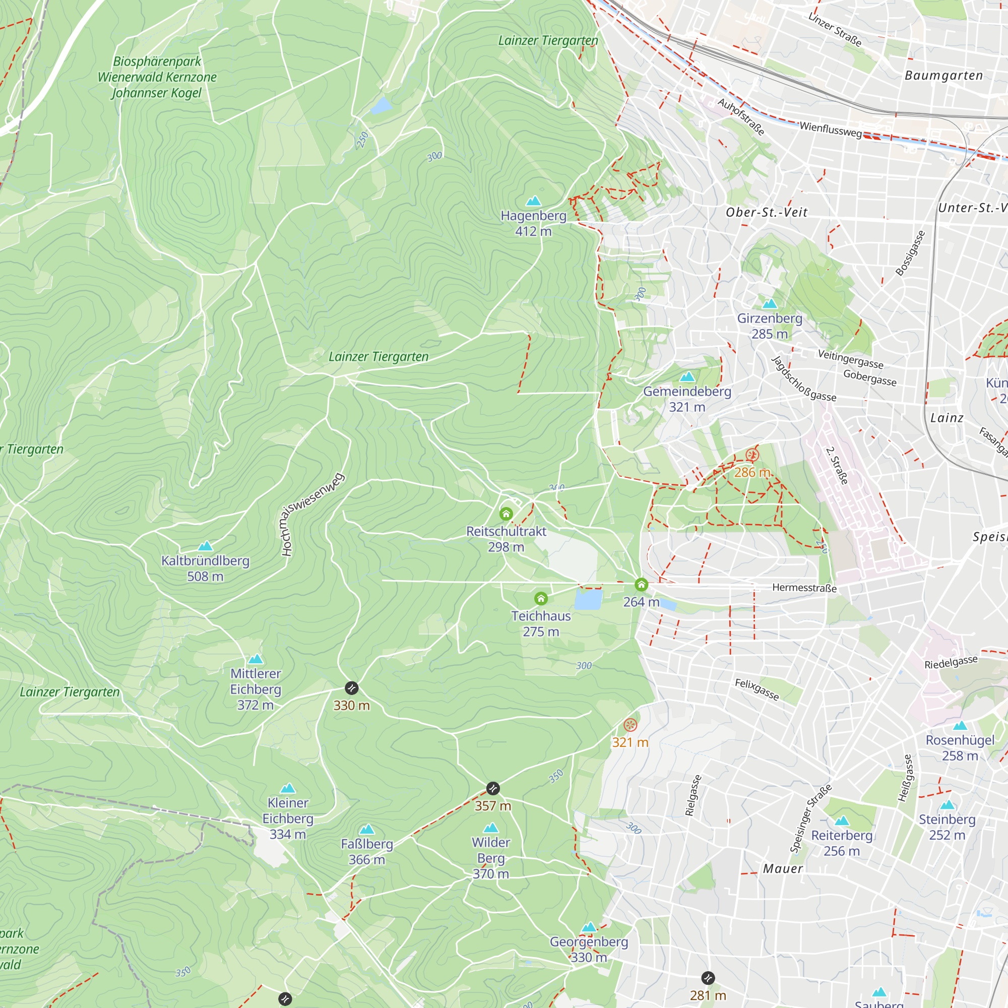Forstverwaltung Lainz map