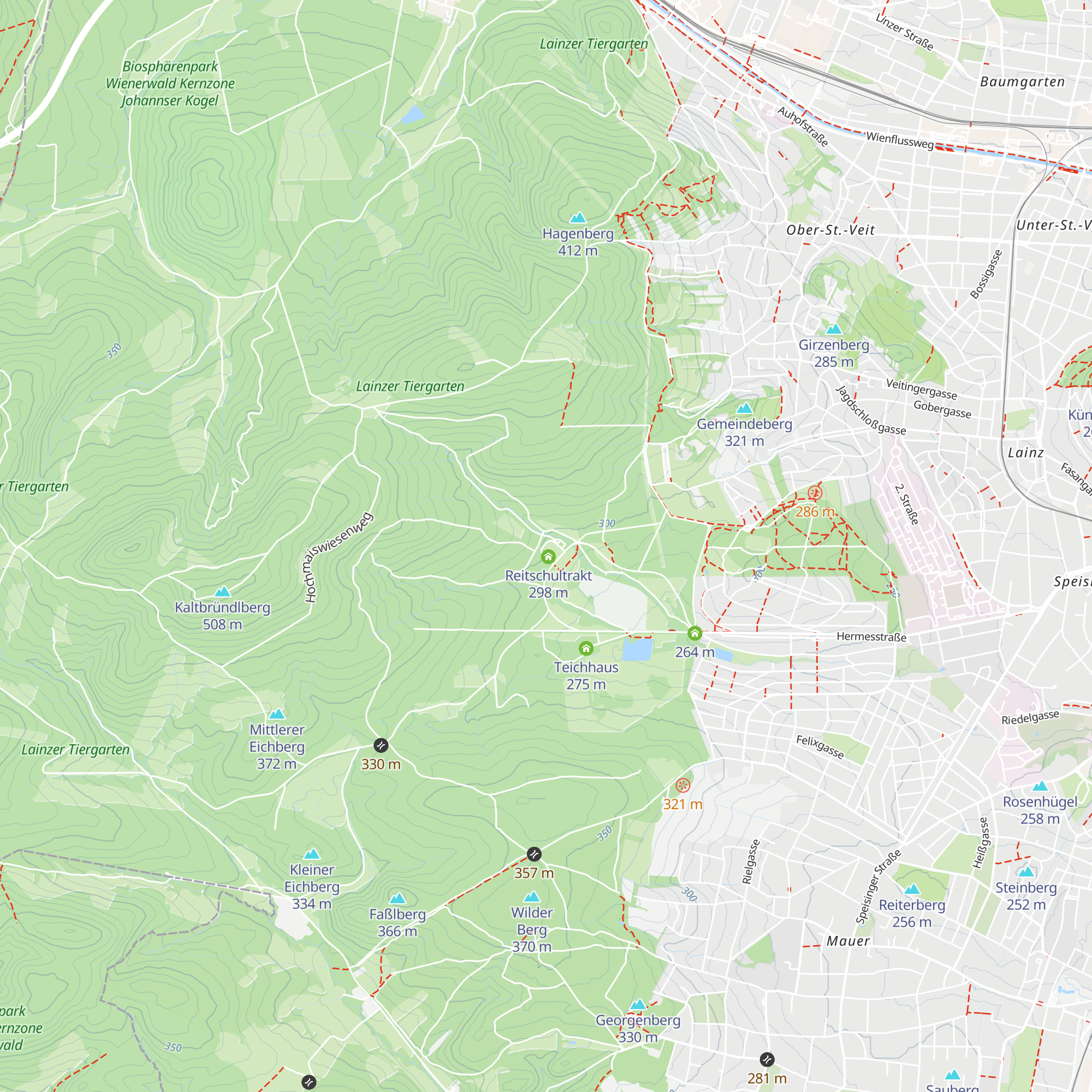 Forstverwaltung Lainz map