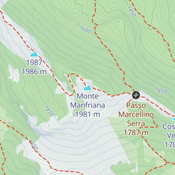 Map of Monte Manfriana