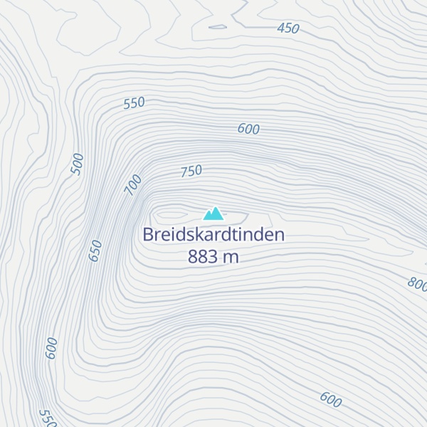 Map of Breidskardtinden