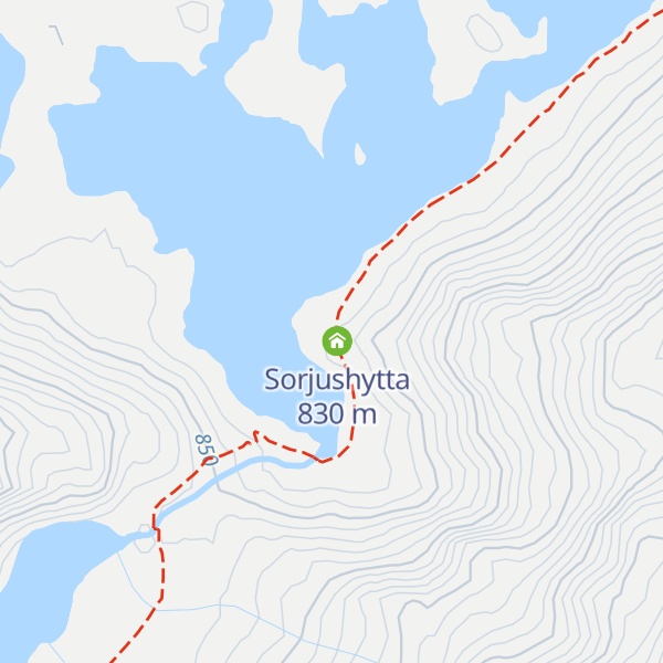 Map of Sorjus - old hut