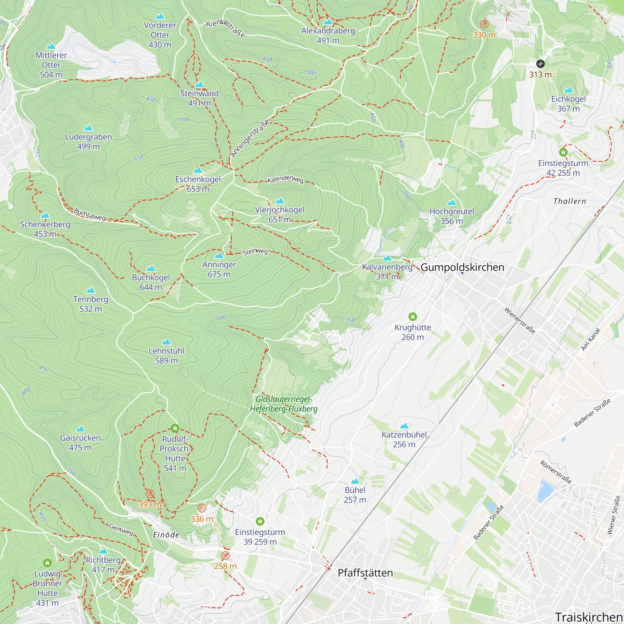 Veigl-Hütte map