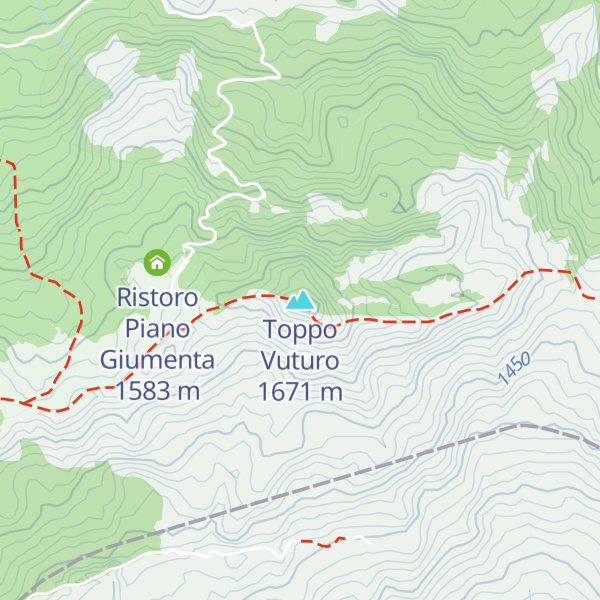 Map of Toppo Vuturo