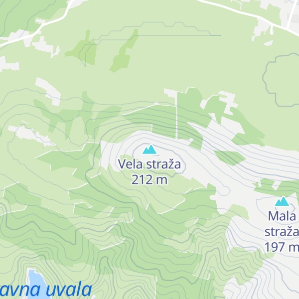 Map of Vela straža