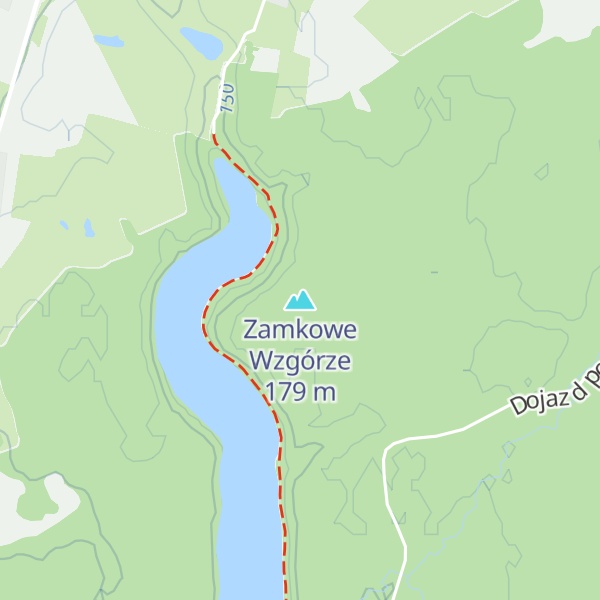 Map of Zamkowe Wzgórze