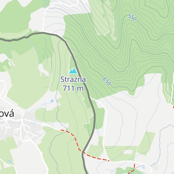 Map of Góra Borowa / Strážnice