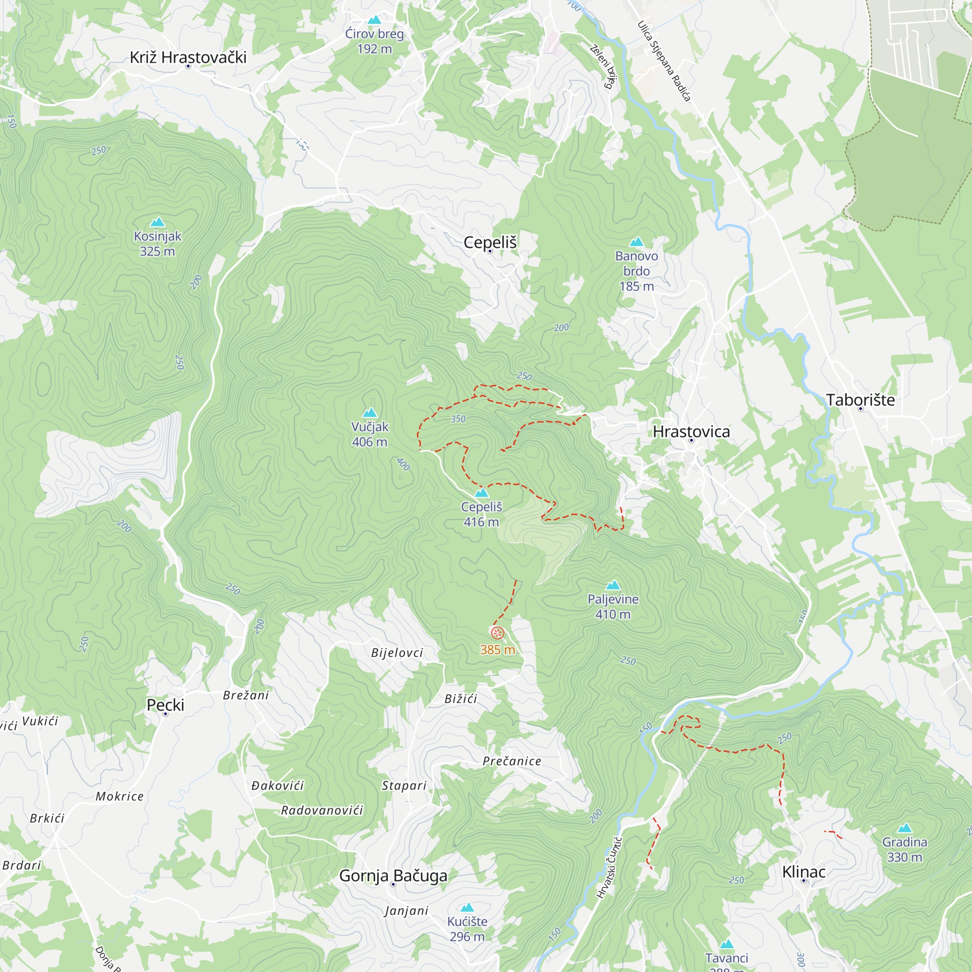 Planinarski dom Matija Filjak map