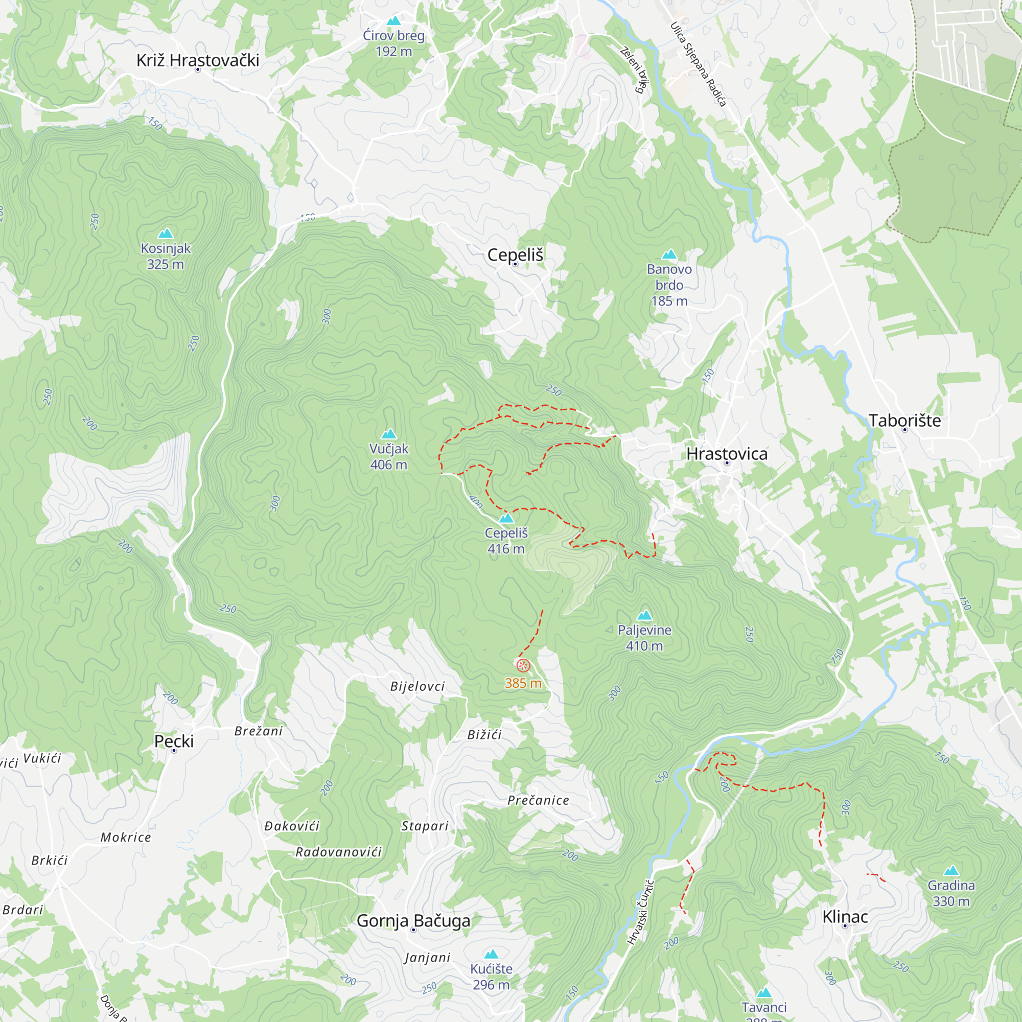 Planinarski dom Matija Filjak map