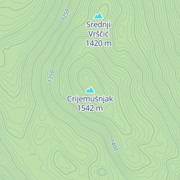 Map of Crijemušnjak