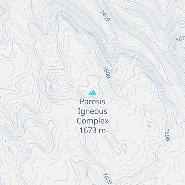 Map of Paresis Igneous Complex