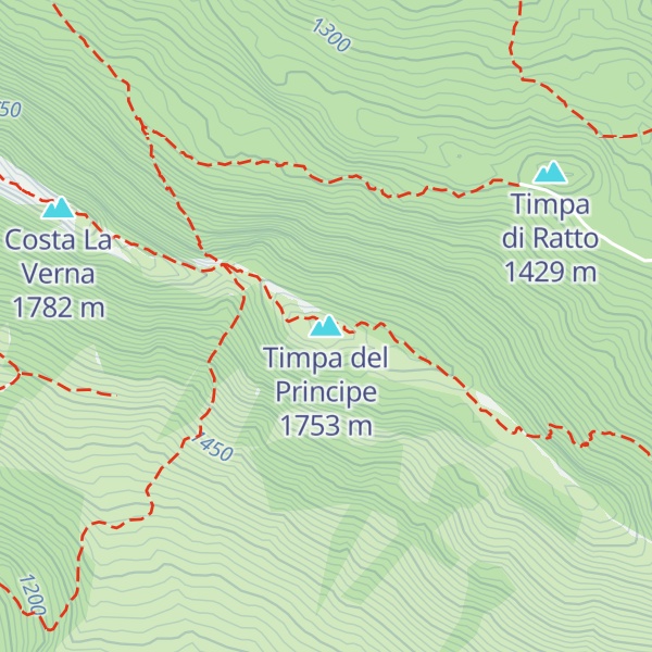 Map of Timpa del Principe