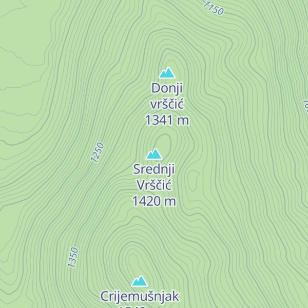 Map of Srednji Vrščić