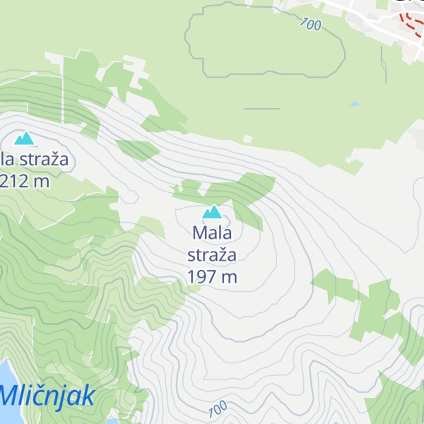 Map of Mala straža