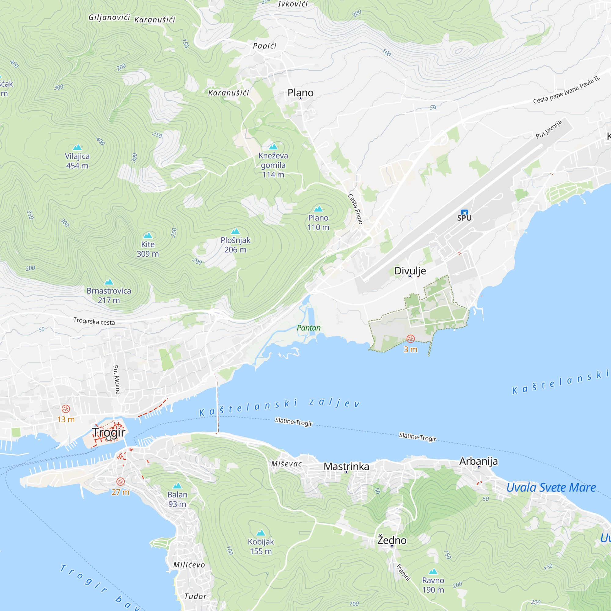 Mlinice Pantan map