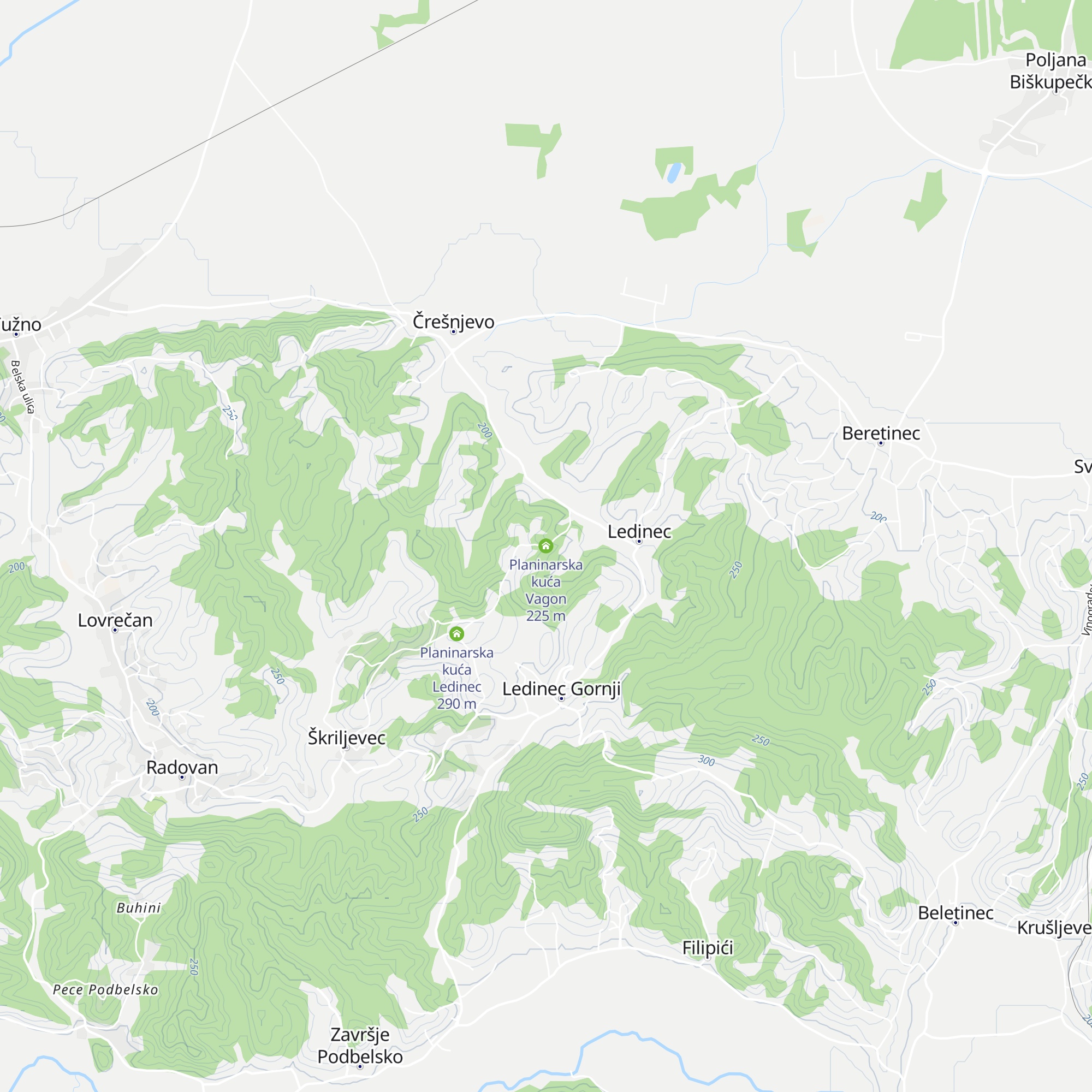 Planinarska kuća Vagon map