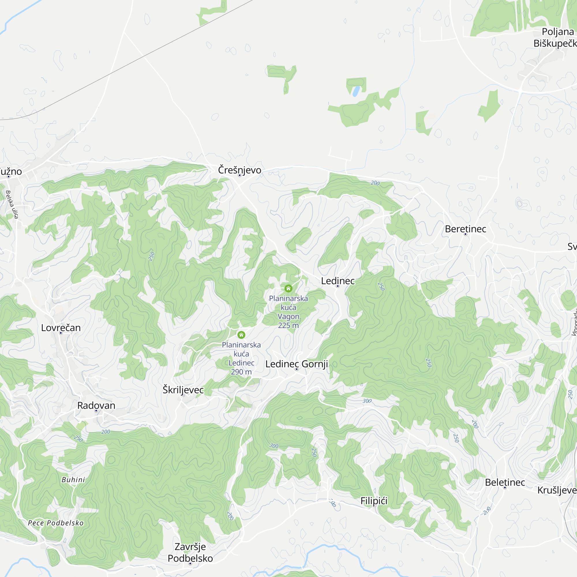 Planinarska kuća Vagon map