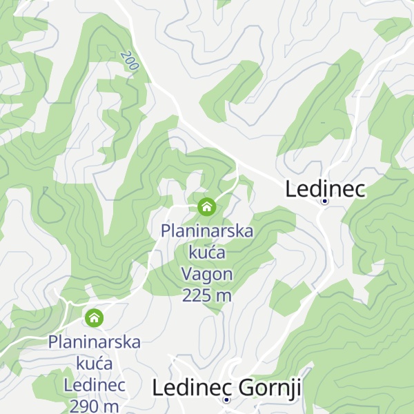 Map of Planinarska kuća Vagon
