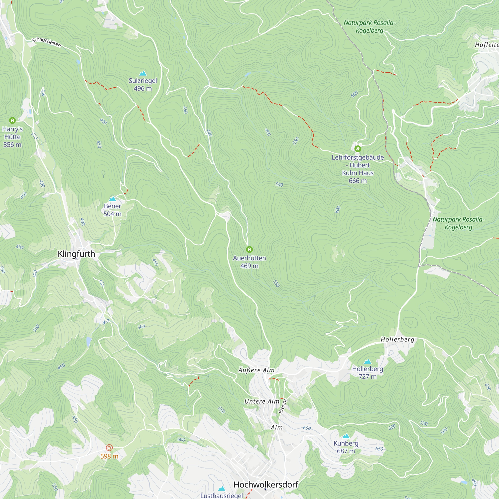 Auerhütten map