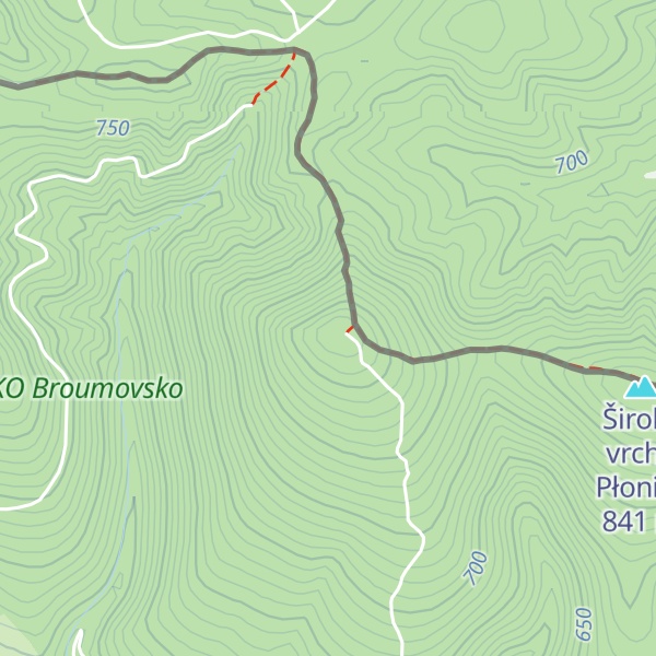 Map of Ruprechtický Špičák