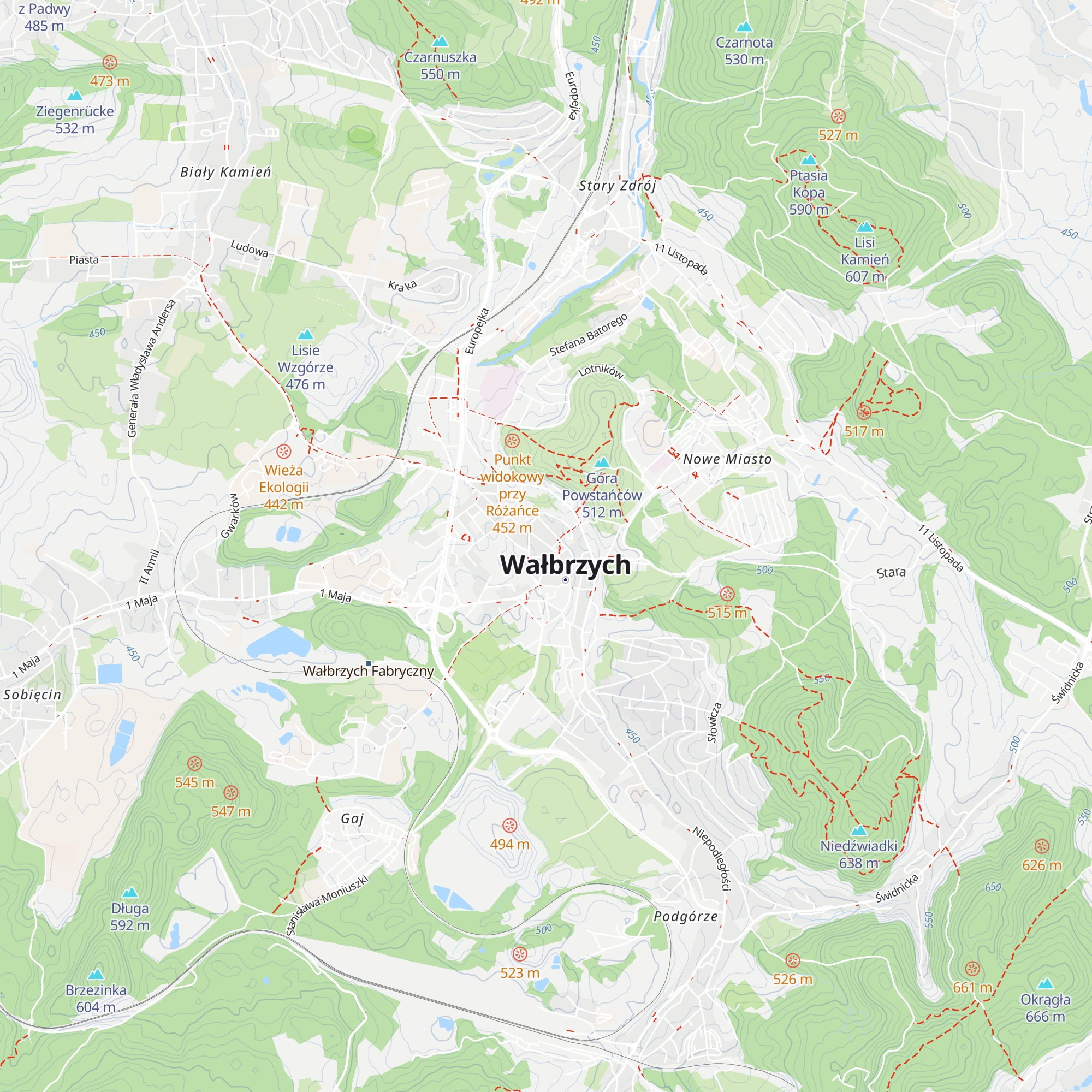 Centrum Informacji Kulturalnej i Tyrystycznej Explore Wałbrzych map