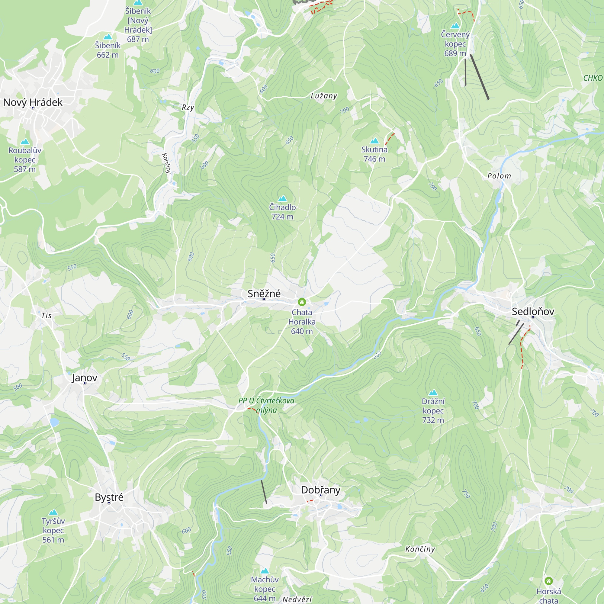 Chata Horalka map